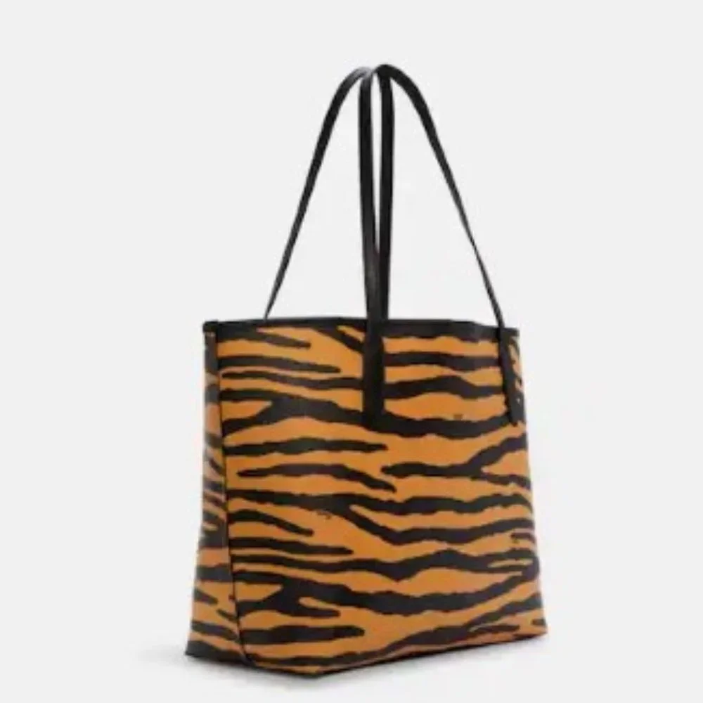 COACH City Tote With Tiger Print - Picture 2 of 4